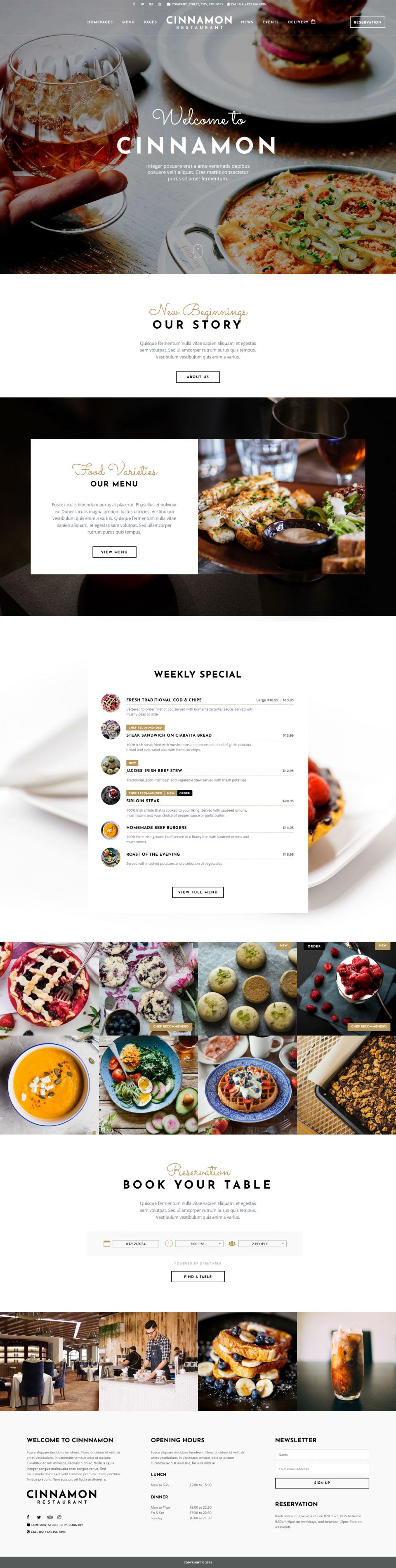 WordPress template ThemeForest Cinnamon