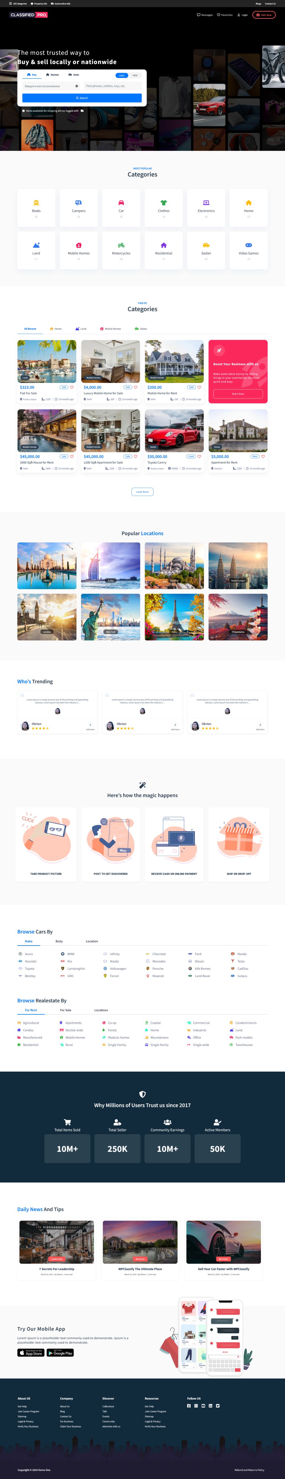 WordPress template ThemeForest ClassifiedPro