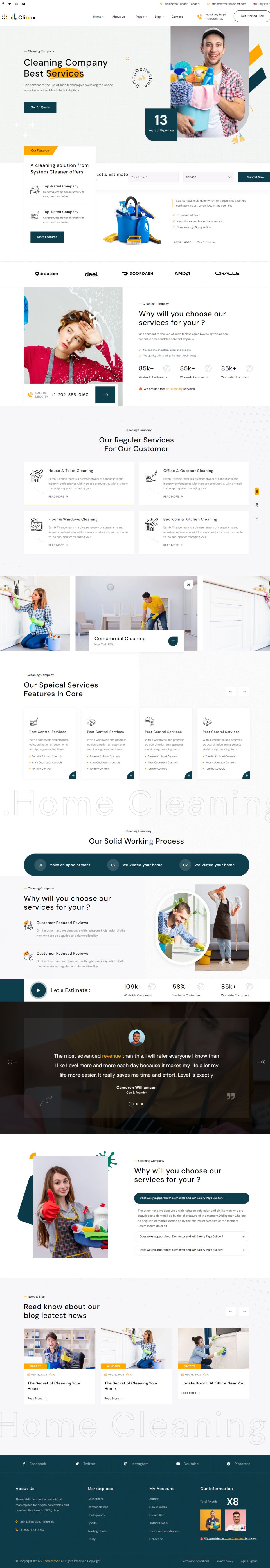 WordPress template ThemeForest Clinox