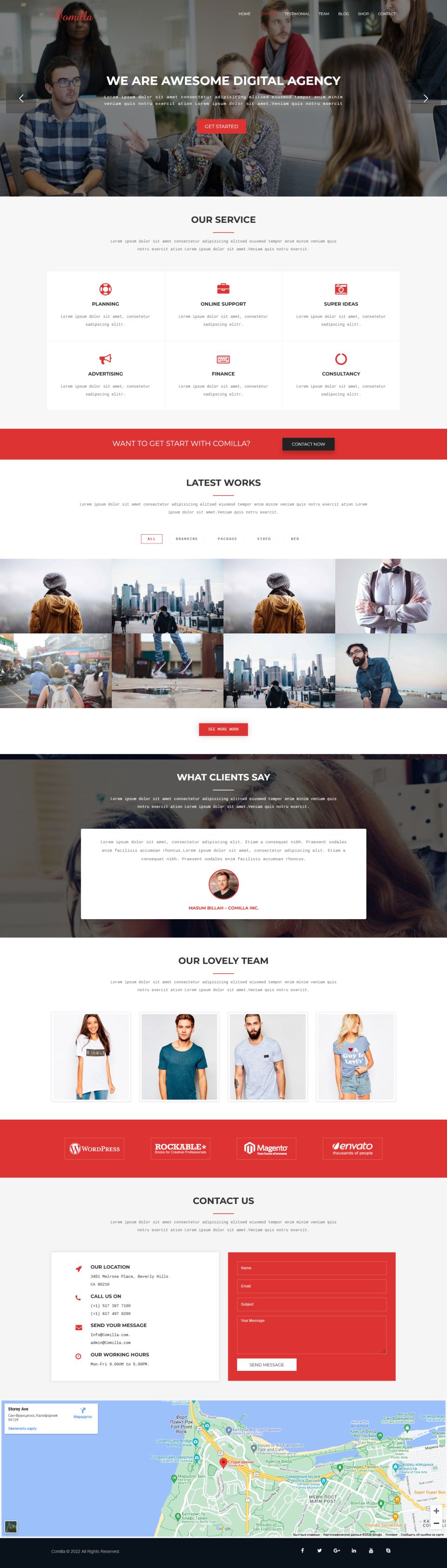 WordPress template ThemeForest Comilla