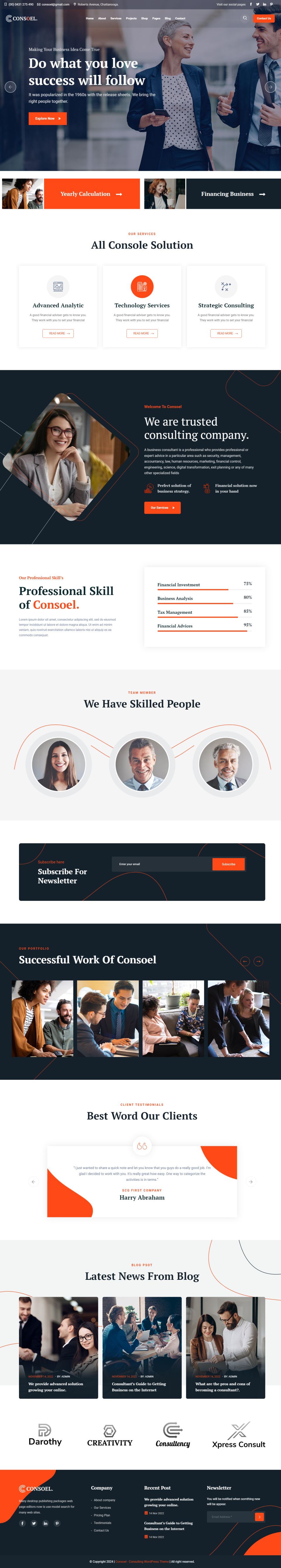 WordPress template ThemeForest Consoel