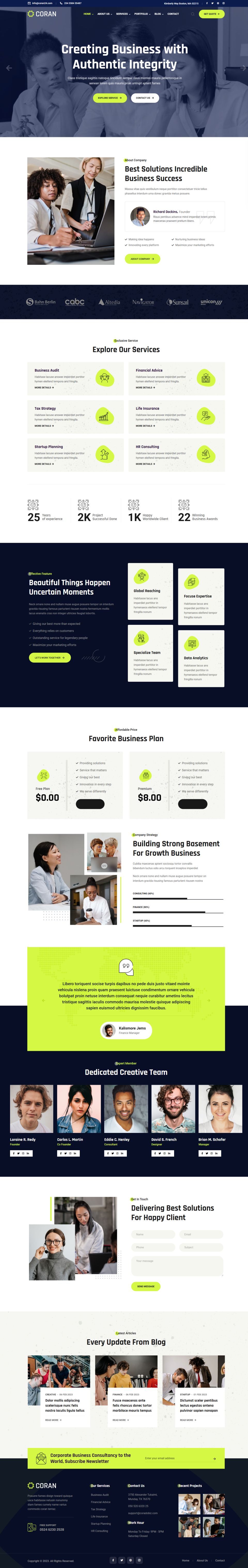 WordPress template ThemeForest Coran