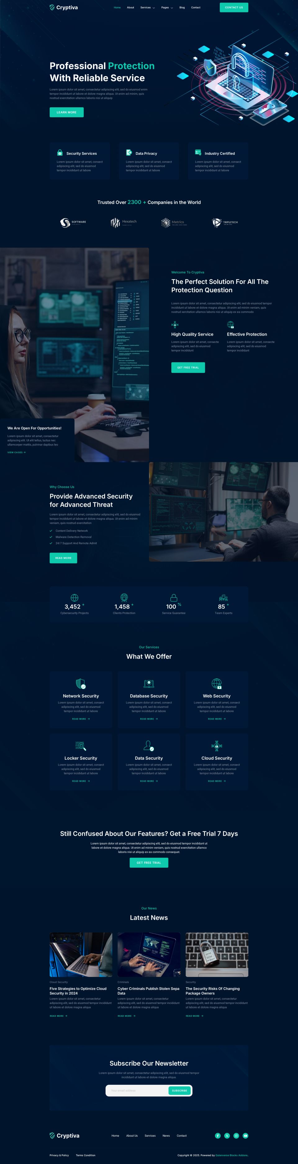 WordPress template ThemeForest Cryptiva