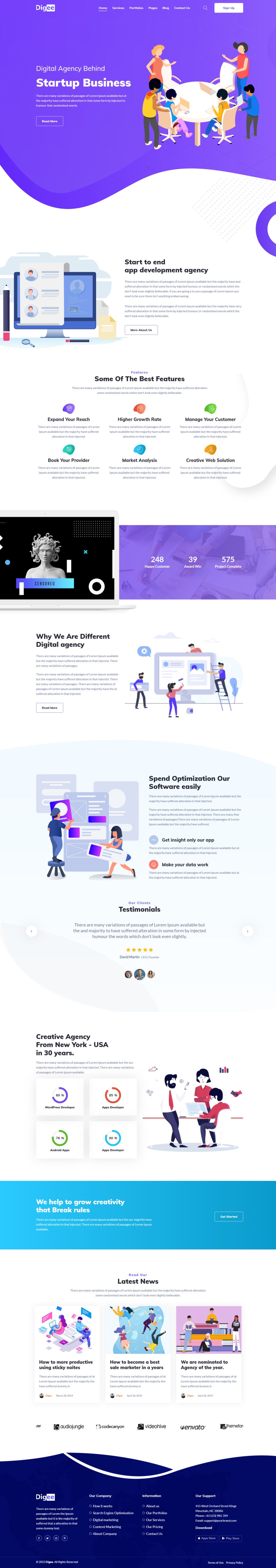 WordPress template ThemeForest Digee