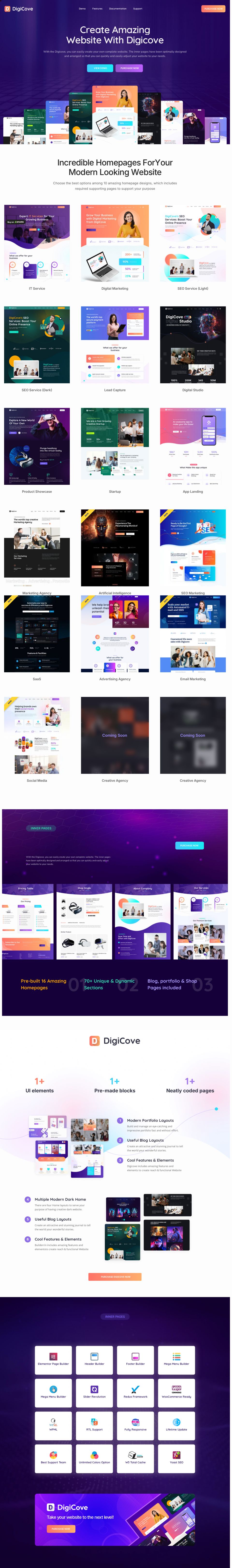 WordPress template ThemeForest Digicove