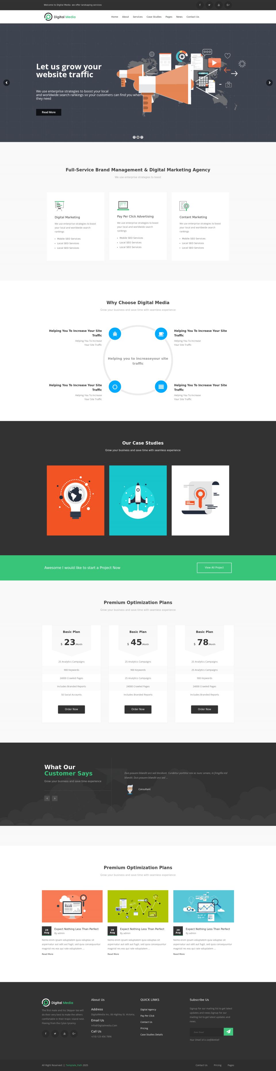 WordPress template ThemeForest Digital Media