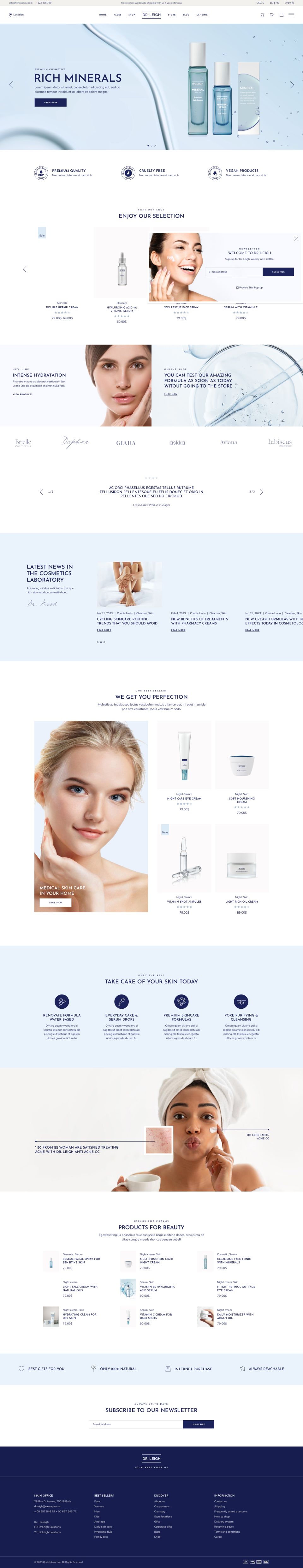 WordPress template ThemeForest Dr. Leigh