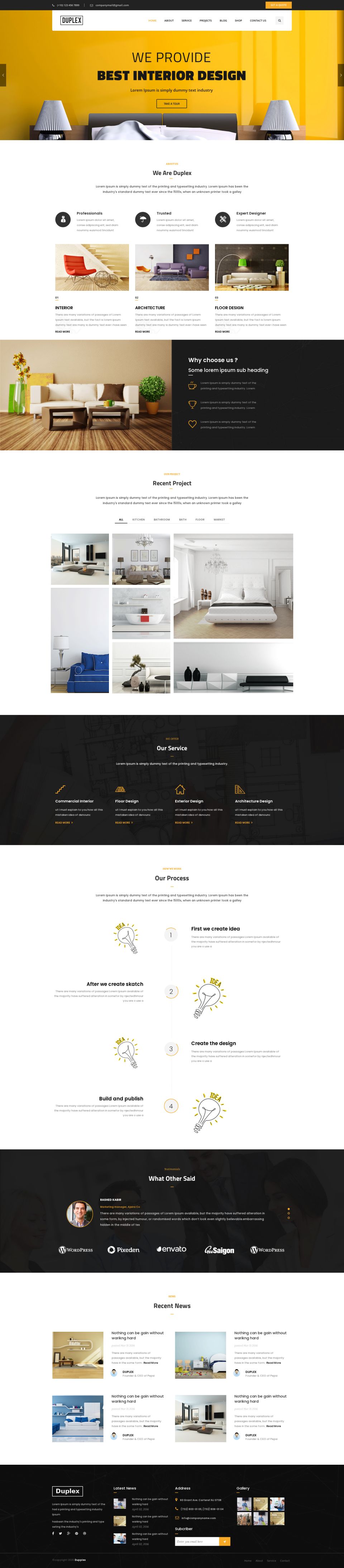 WordPress template ThemeForest Duplex