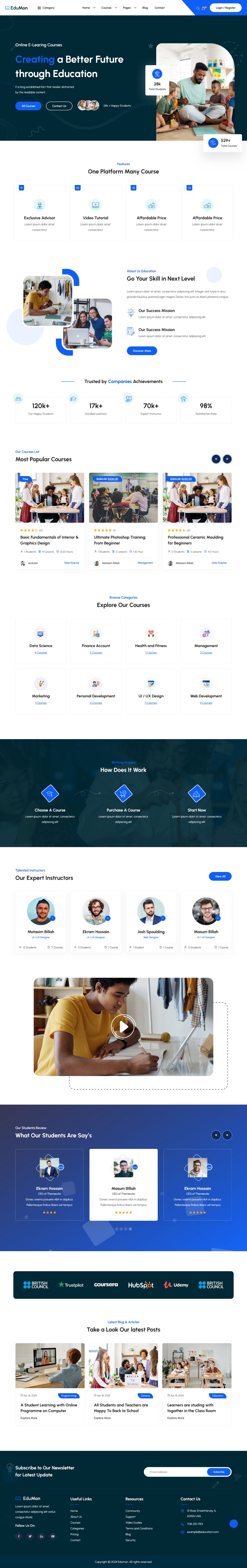 WordPress template ThemeForest Edumoon