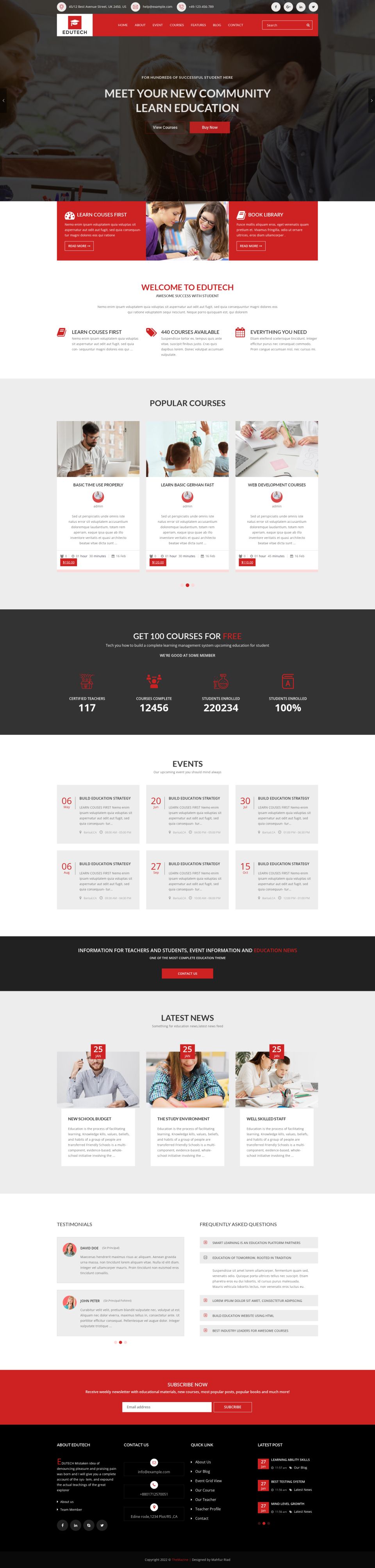 WordPress template ThemeForest Edutech