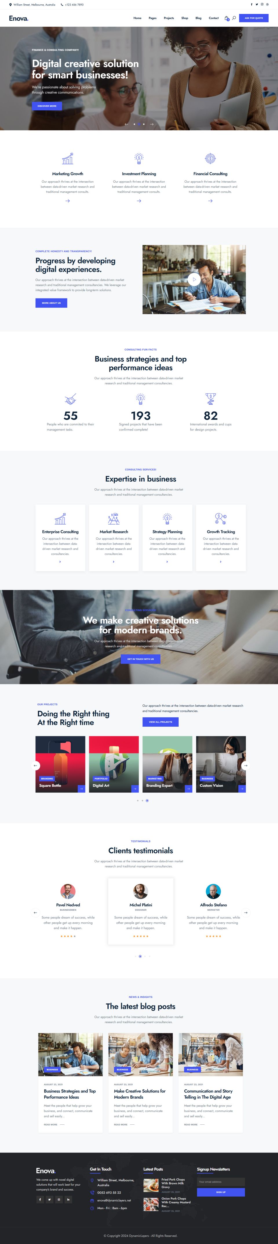 Template ThemeForest Enova WordPress template ThemeForest Enova