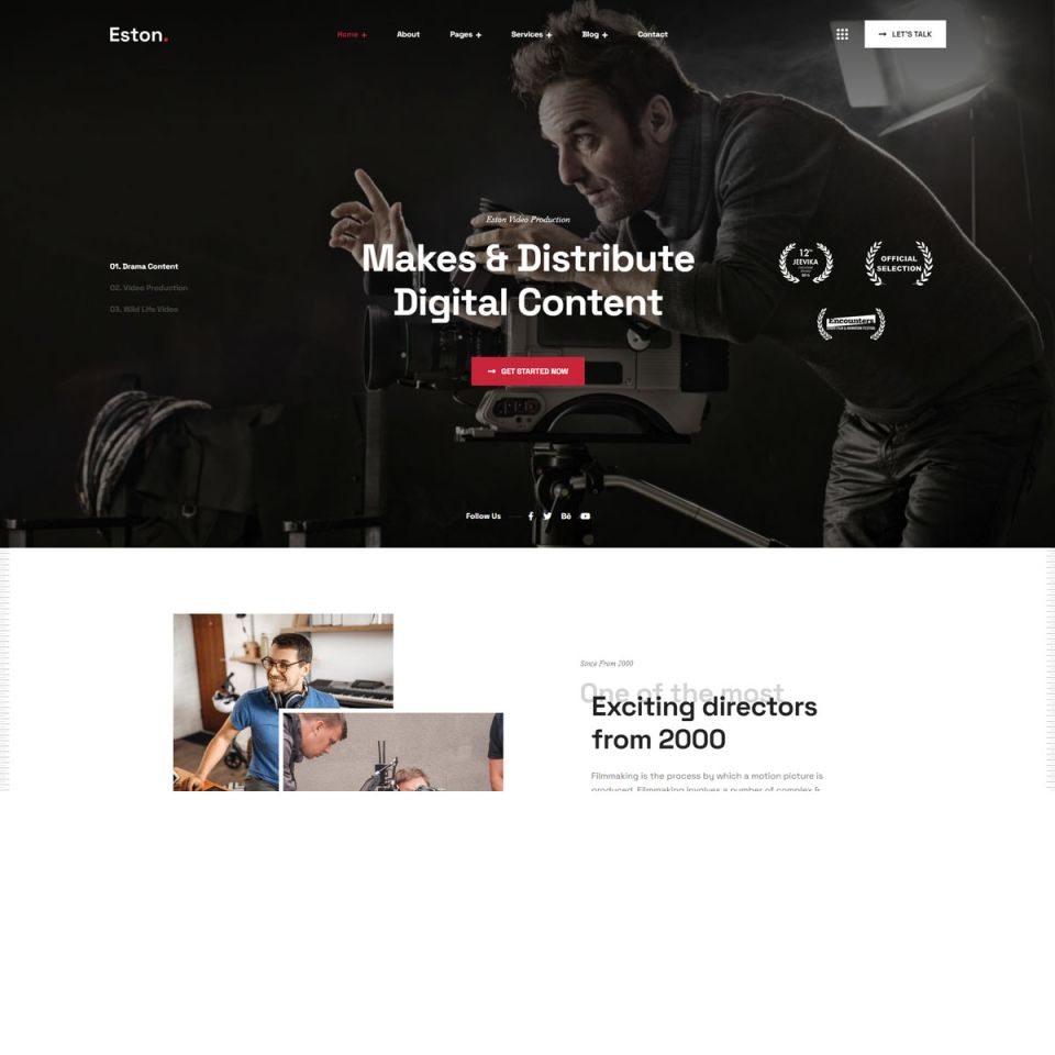 WordPress template ThemeForest Eston