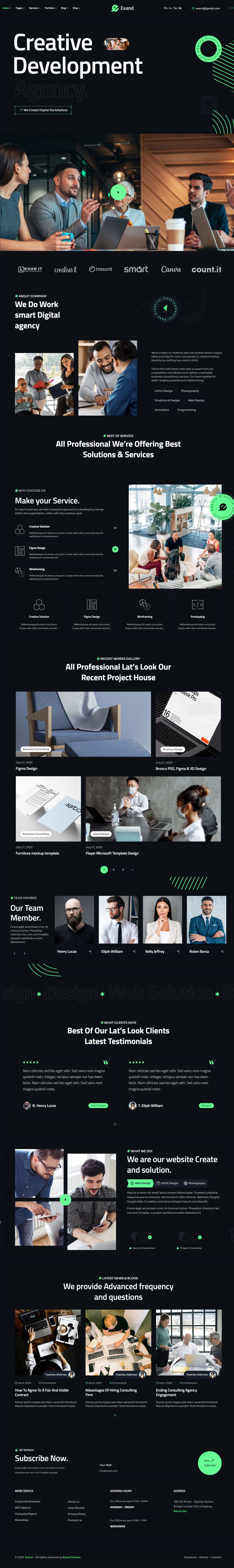 WordPress template ThemeForest Exand
