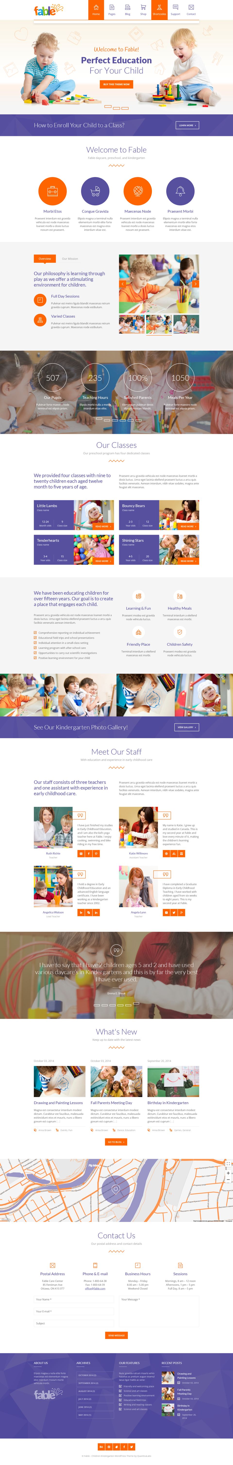 WordPress template ThemeForest Fable