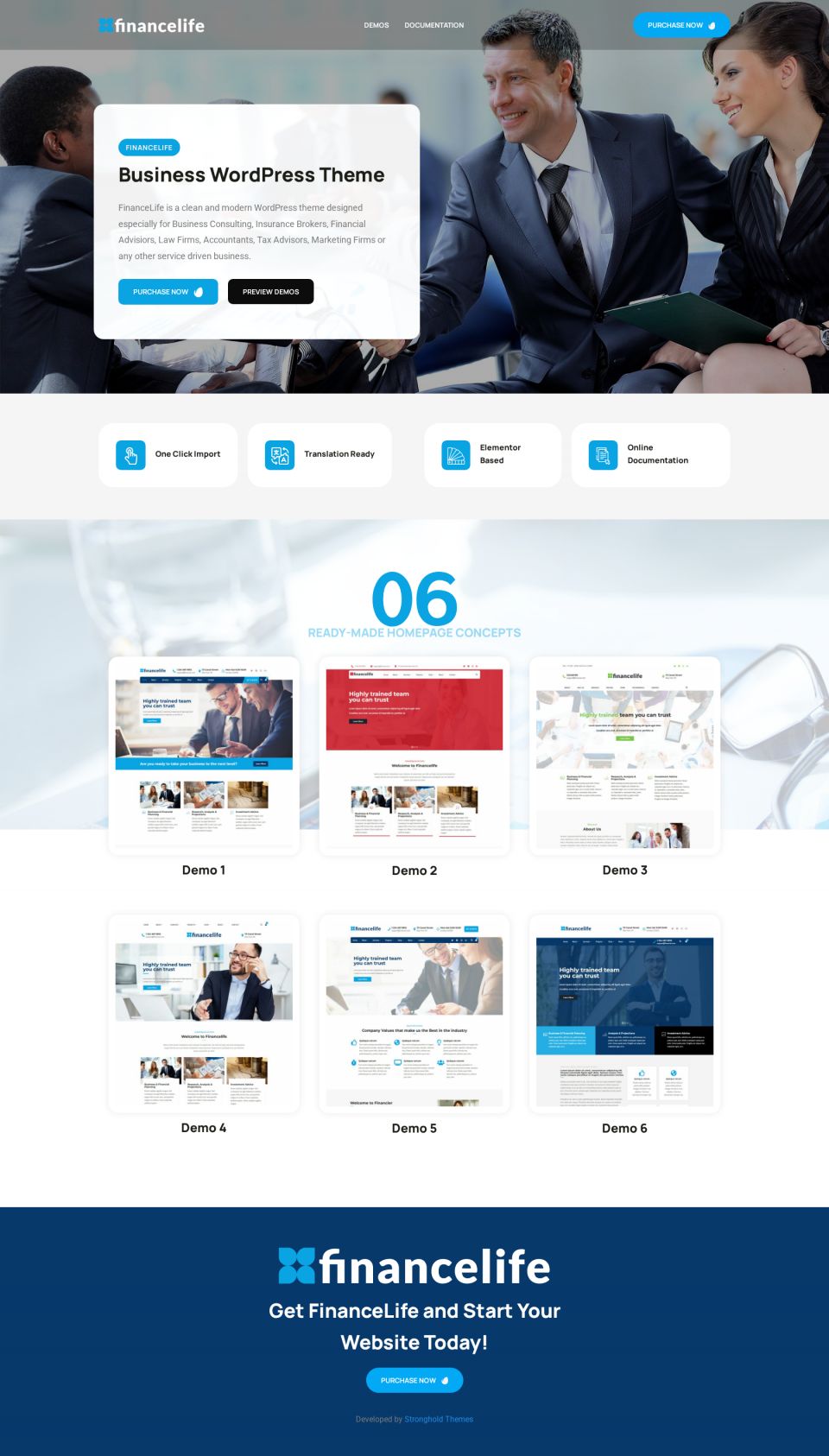 WordPress template ThemeForest FinanceLife