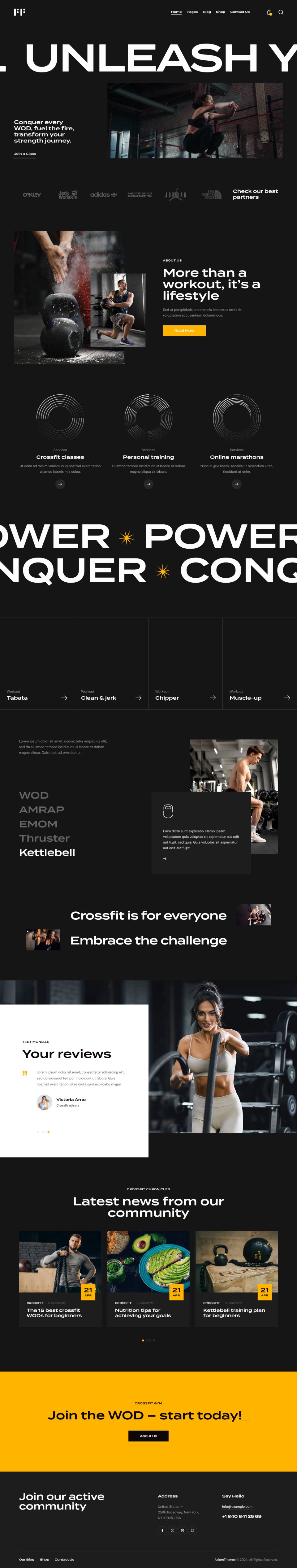 WordPress template ThemeForest FitFlex