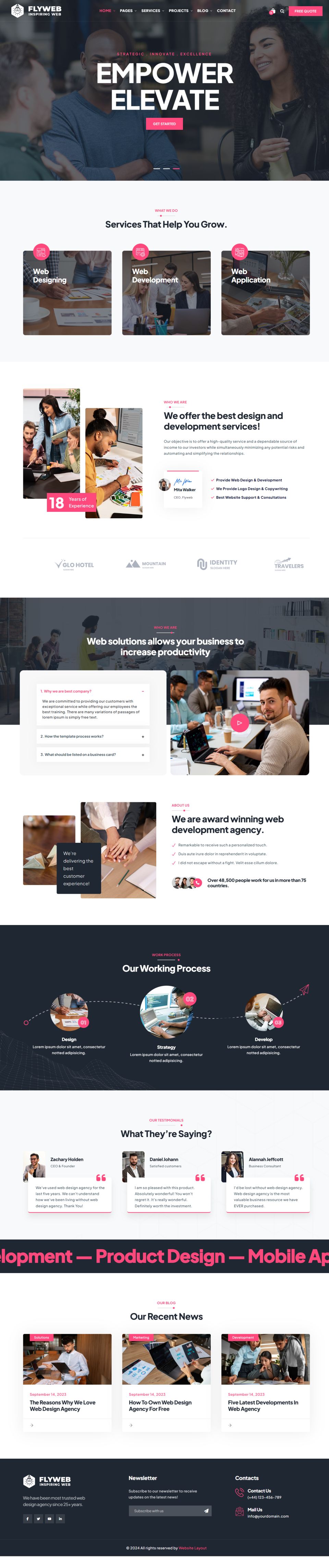 WordPress template ThemeForest Flyweb
