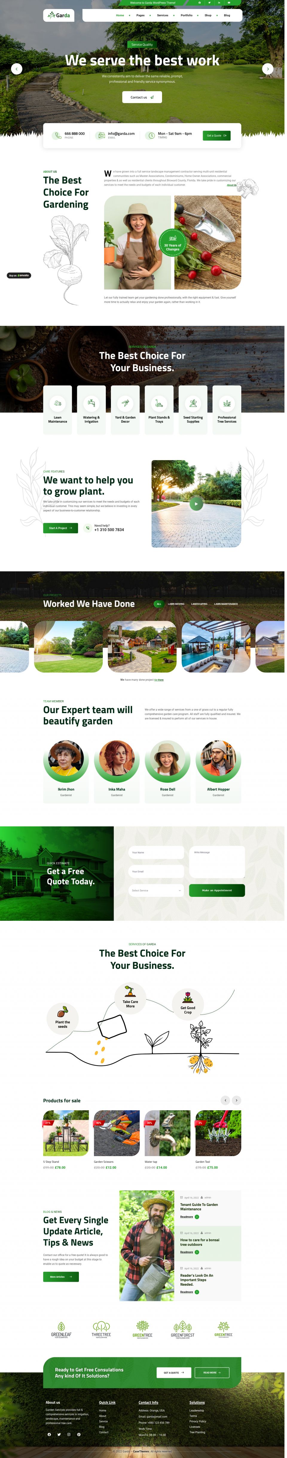 WordPress template ThemeForest Garda