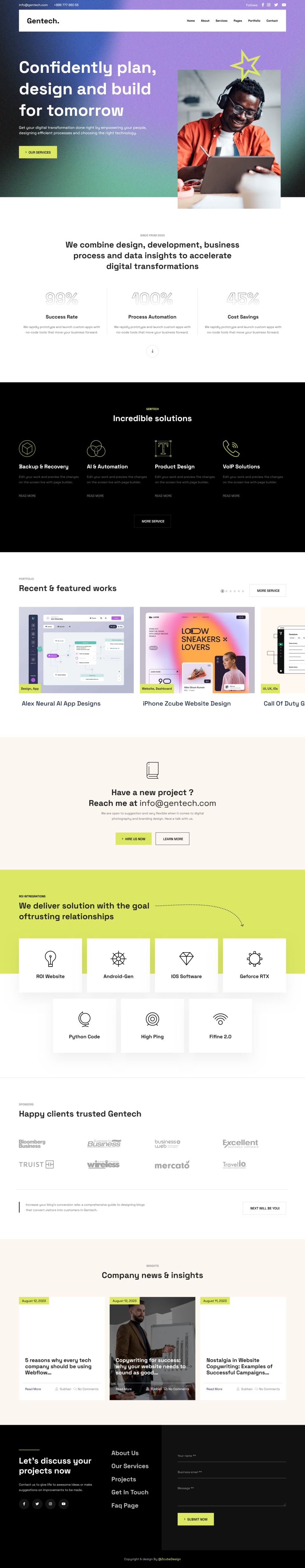 WordPress template ThemeForest Gentech