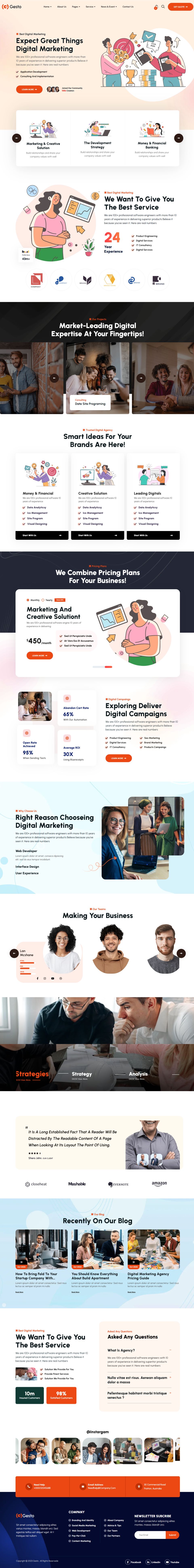 WordPress template ThemeForest Gesto