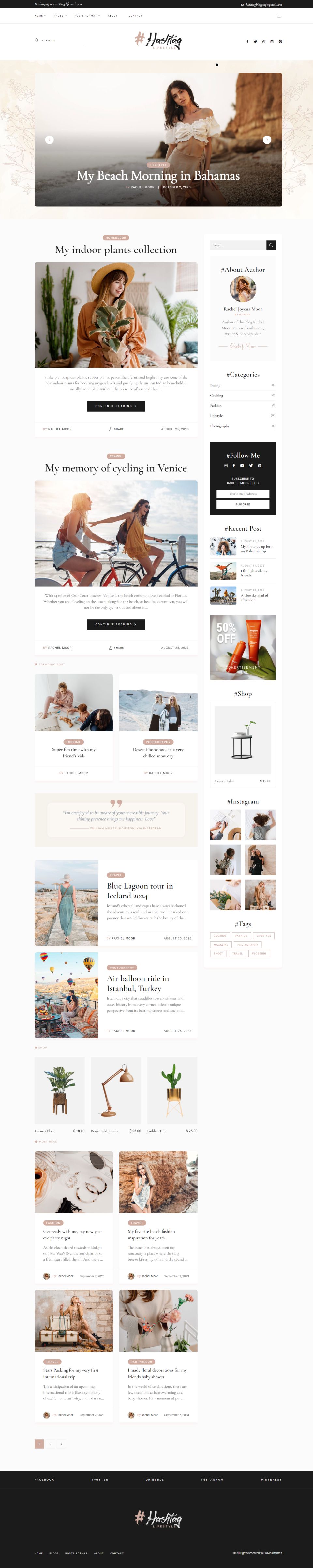 WordPress template ThemeForest Hashtag