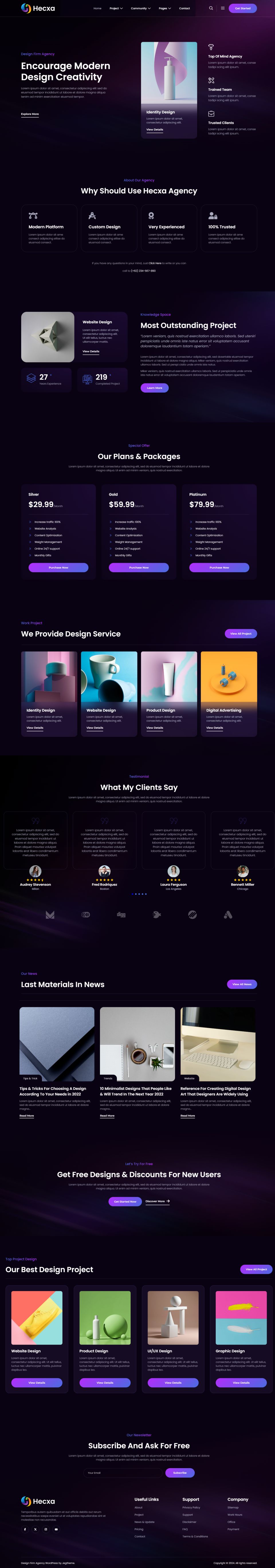 WordPress template ThemeForest Hecxa