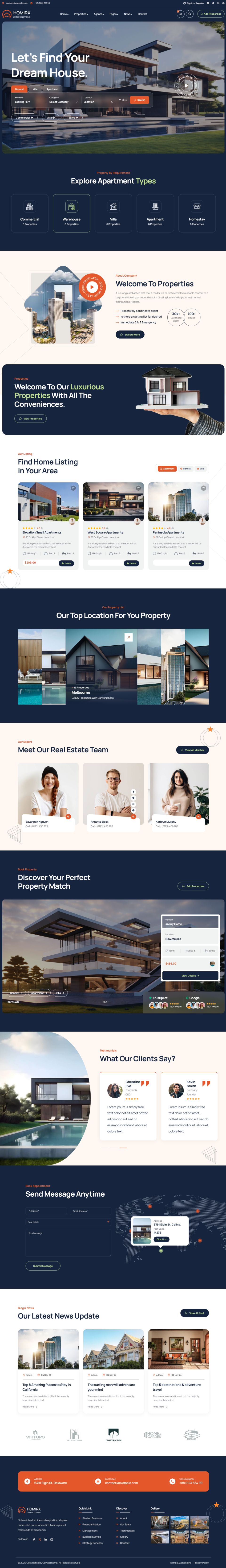 WordPress template ThemeForest Homirx