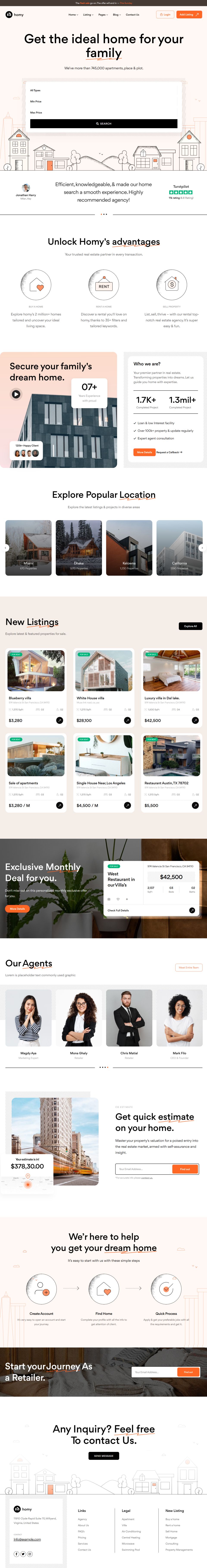 WordPress template ThemeForest Homy