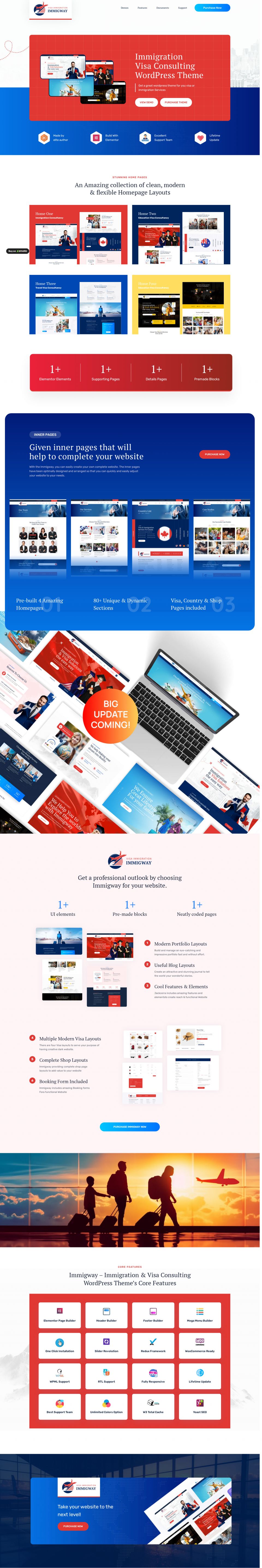 WordPress template ThemeForest Immigway