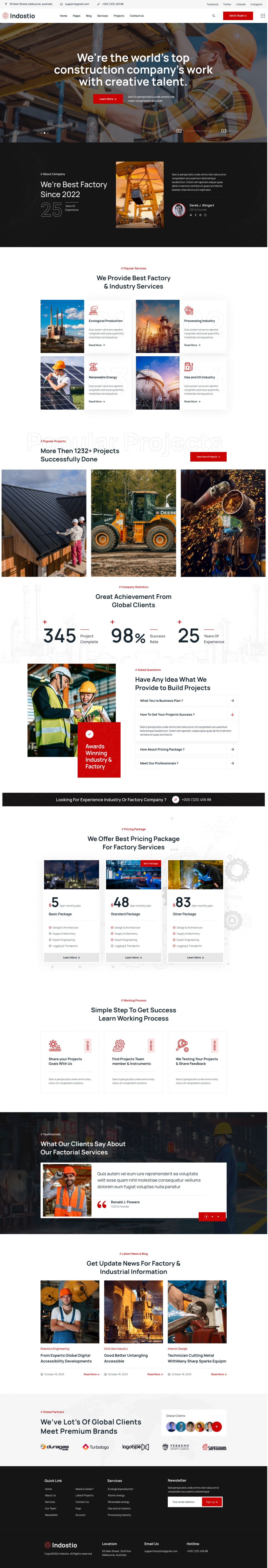 WordPress template ThemeForest Indostio