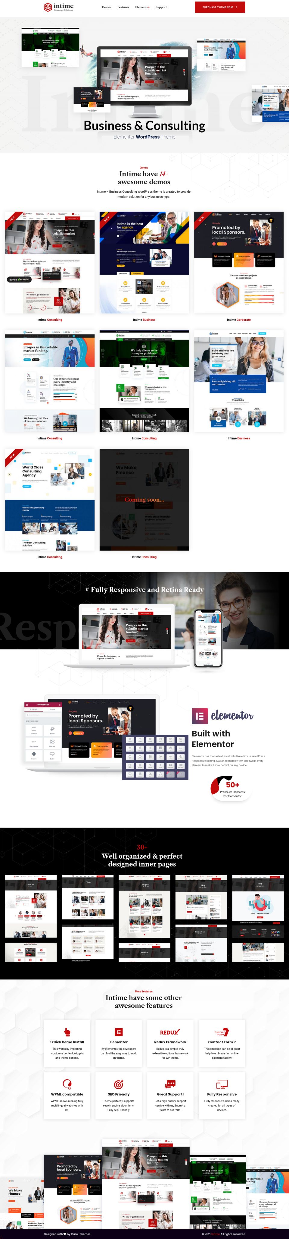 WordPress template ThemeForest Intime