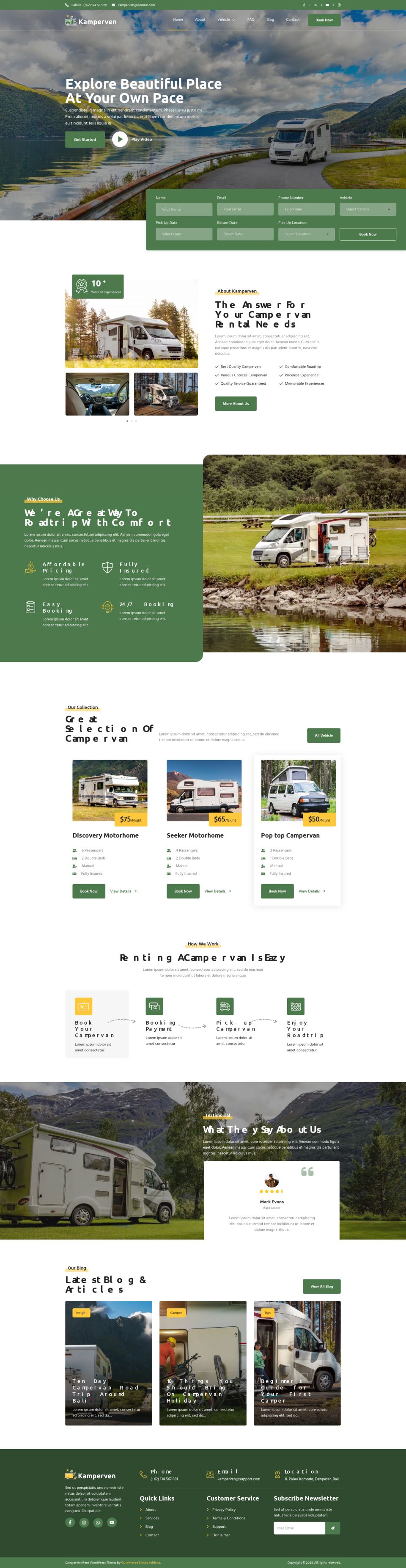 WordPress template ThemeForest Kamperven