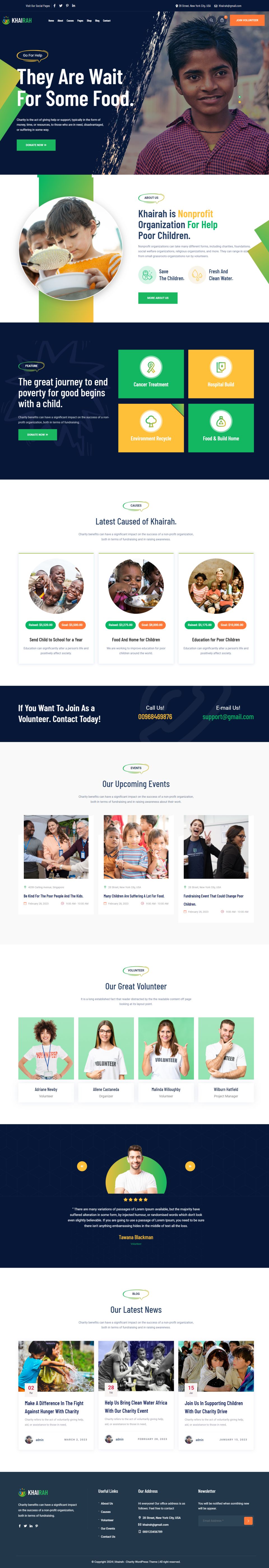 WordPress template ThemeForest Khairah