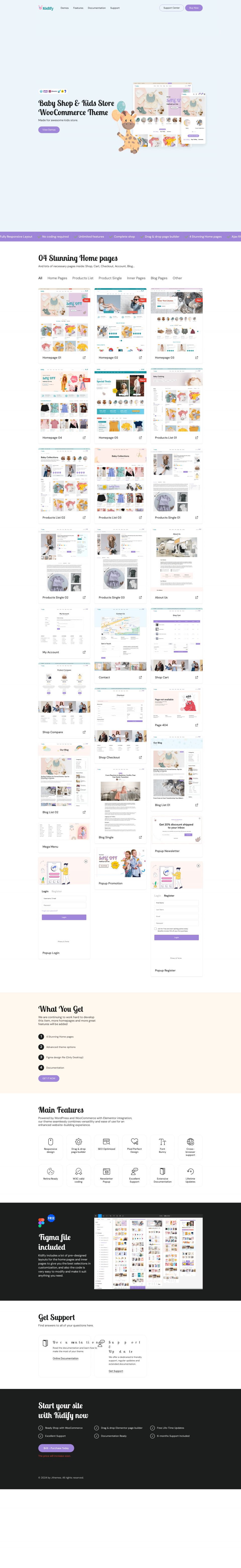 WordPress template ThemeForest Kidify