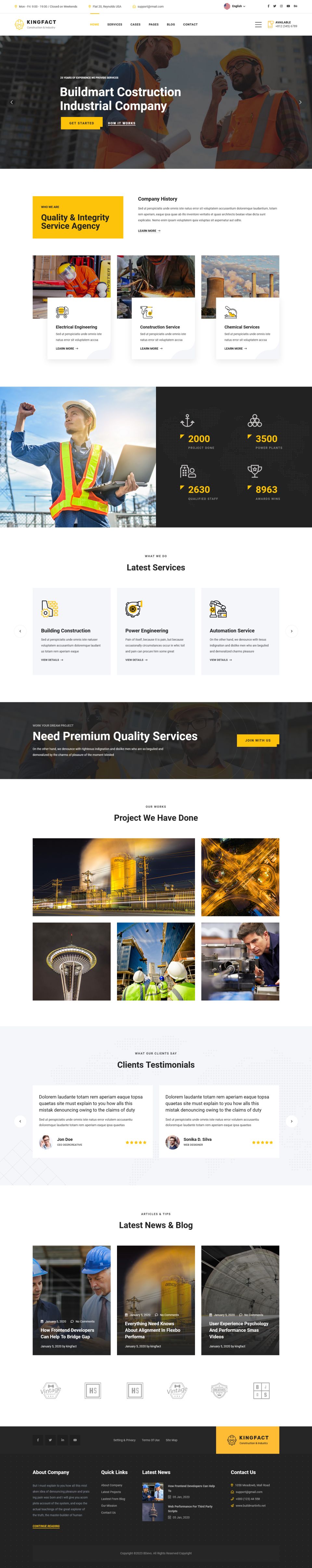 WordPress template ThemeForest Kingfact