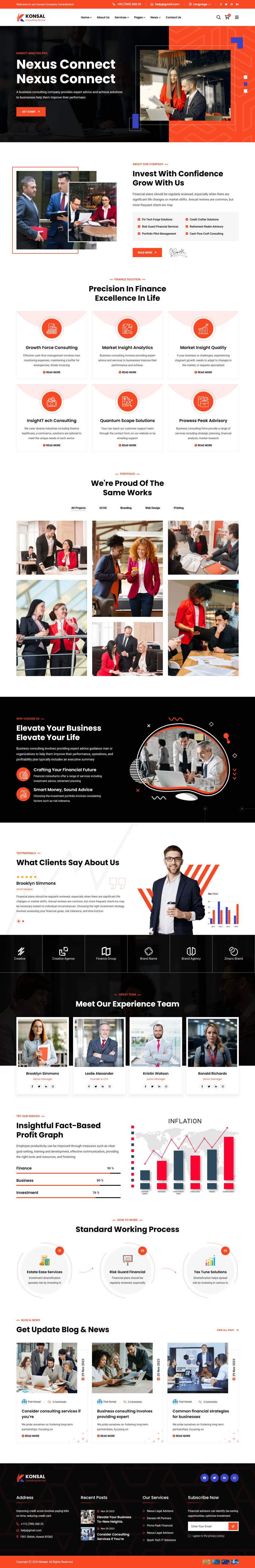 Template ThemeForest Konsal WordPress template ThemeForest Konsal