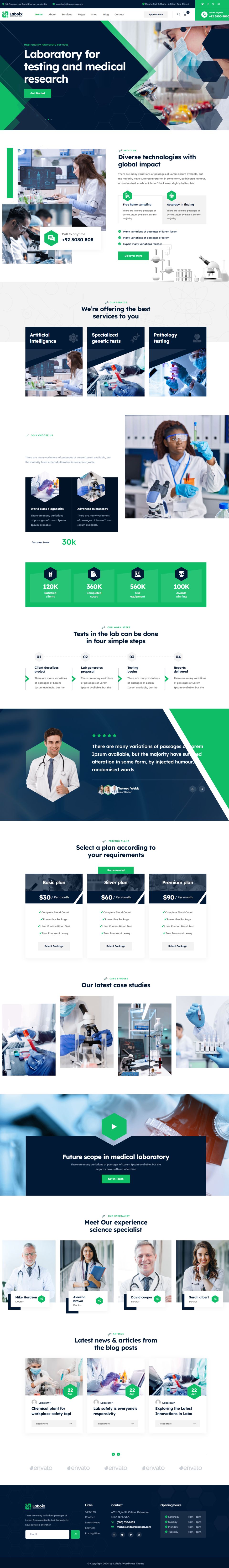 WordPress template ThemeForest Laboix