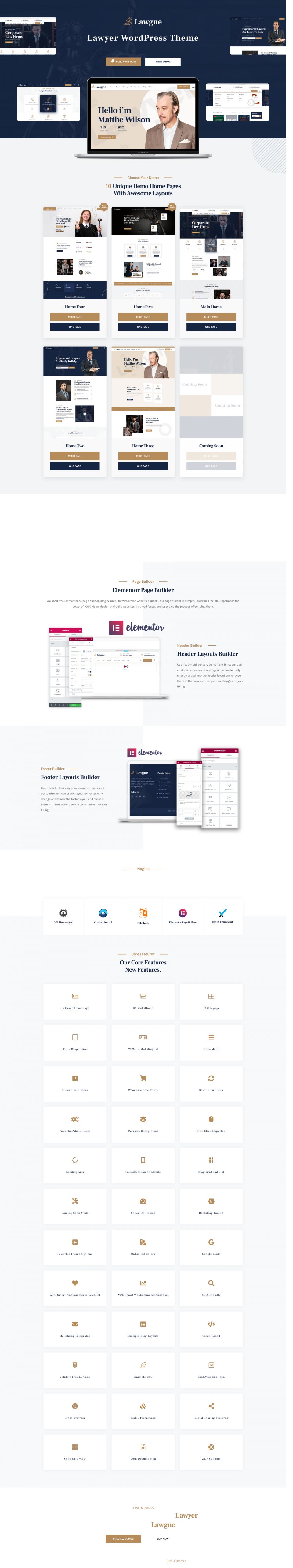 WordPress template ThemeForest Lawgne