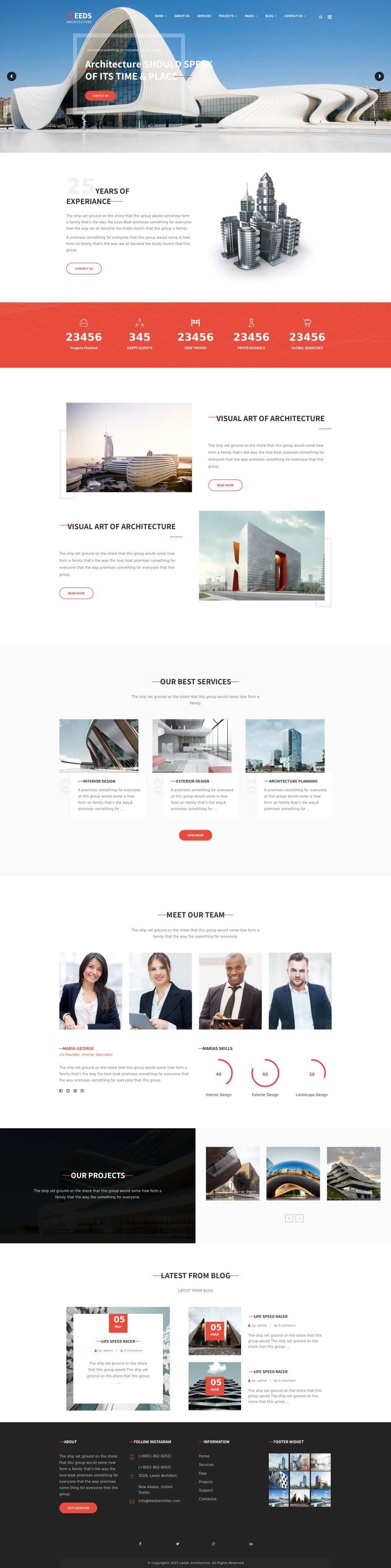 WordPress template ThemeForest Leeds