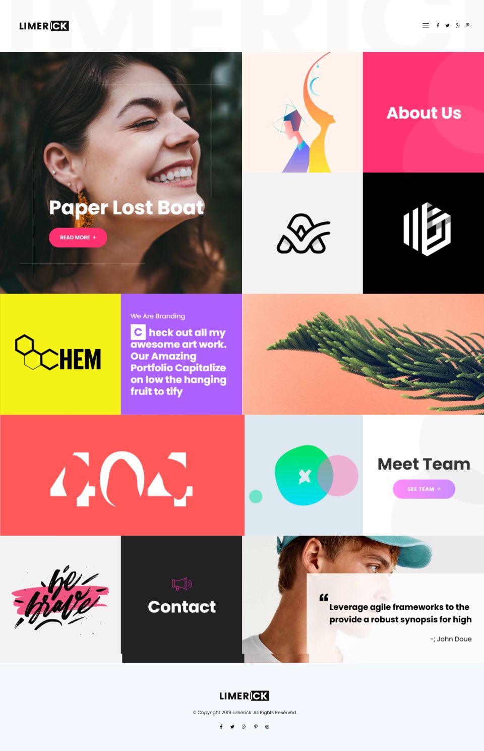 WordPress template ThemeForest Limerick