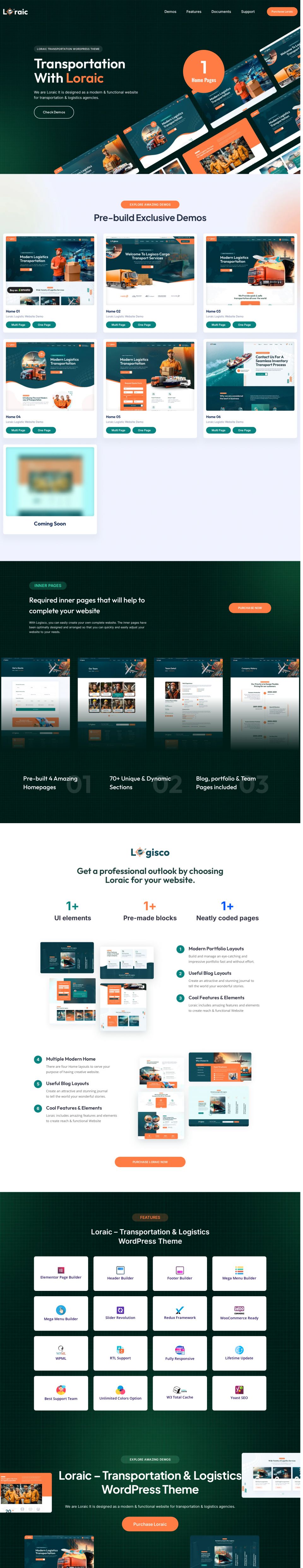 WordPress template ThemeForest Loraic