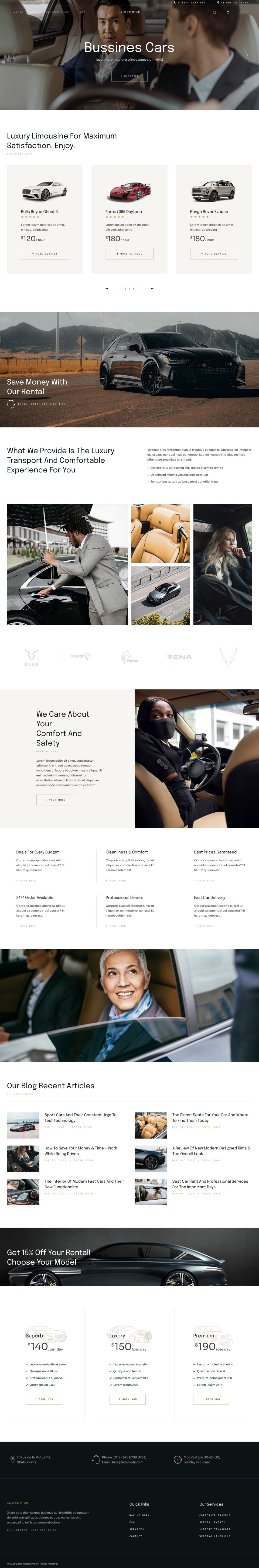 WordPress template ThemeForest LuxeDrive