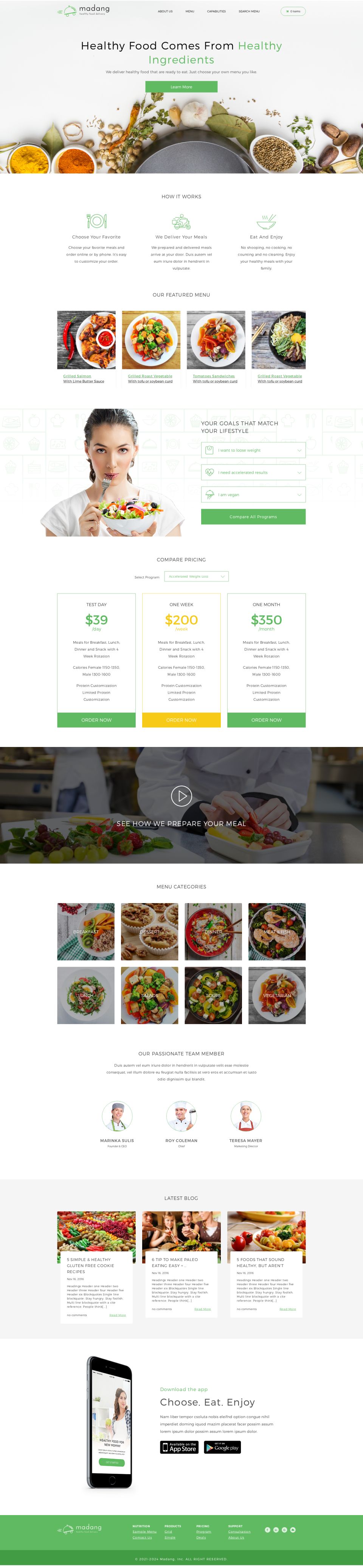 WordPress template ThemeForest Madang