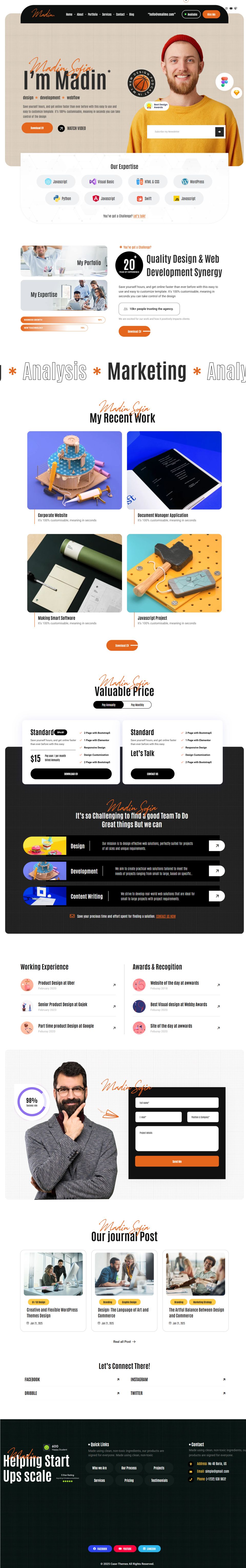 WordPress template ThemeForest Madin