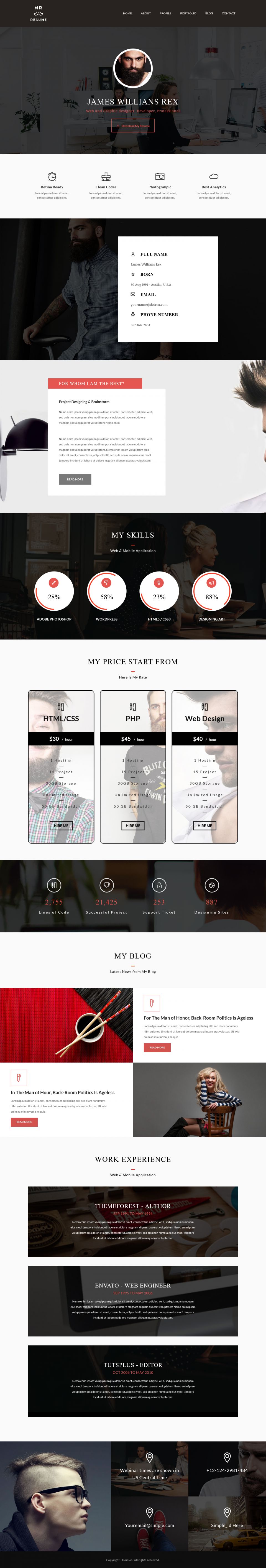 WordPress template ThemeForest Morgan