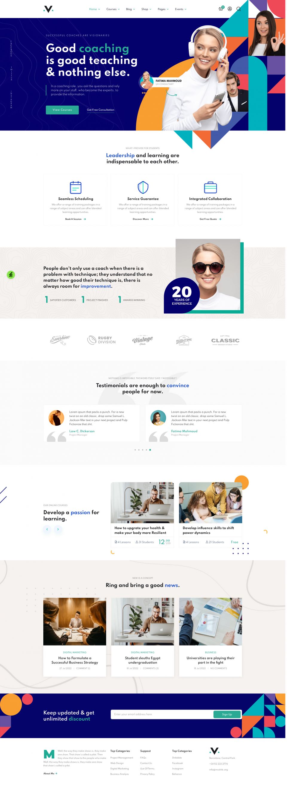 WordPress template ThemeForest Mudarib