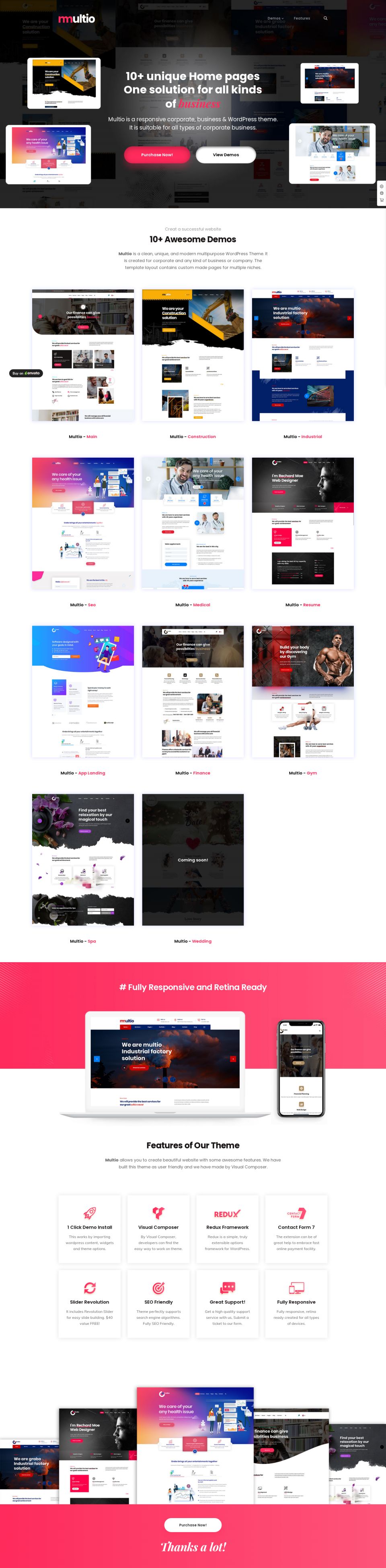 WordPress template ThemeForest Multio