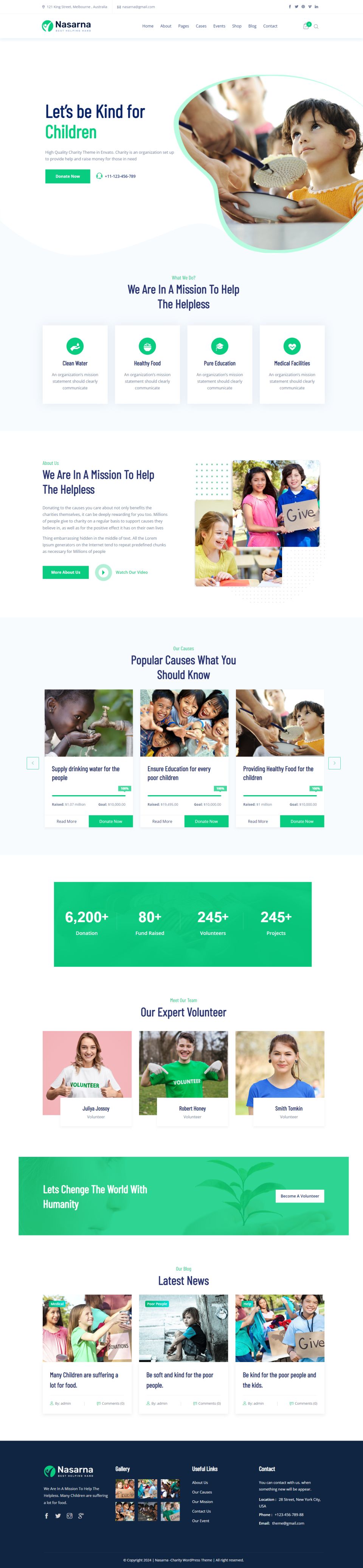 WordPress template ThemeForest Nasarna