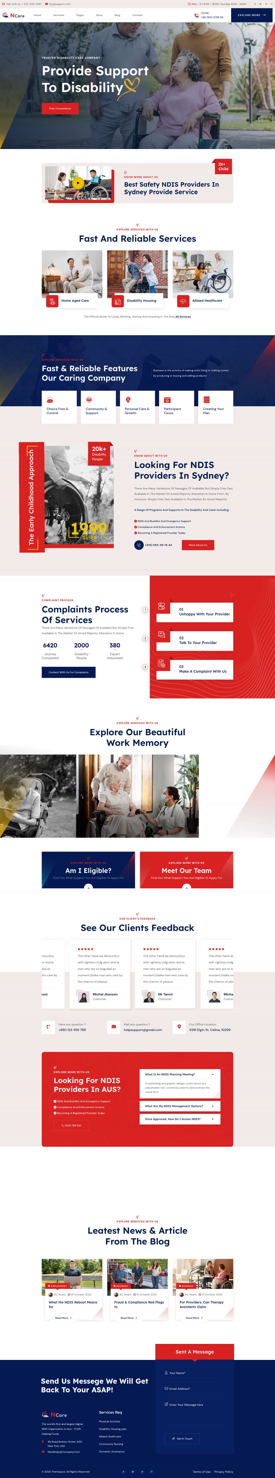 WordPress template ThemeForest Ncare
