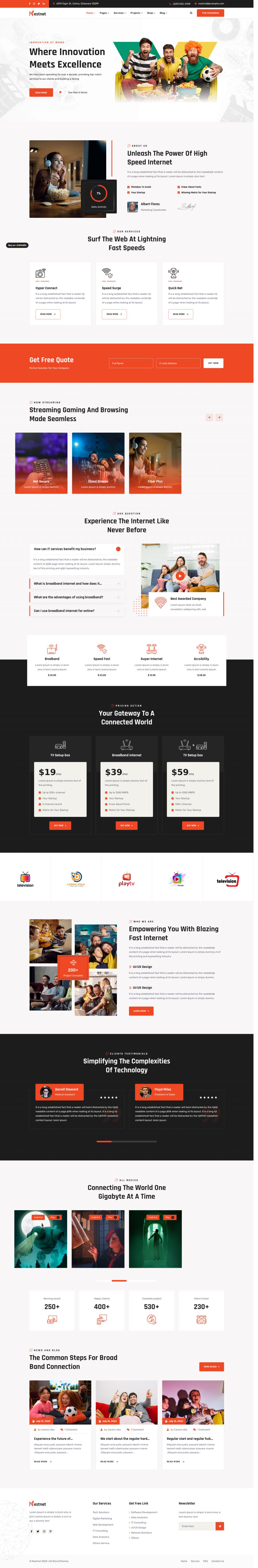WordPress template ThemeForest Nestnet